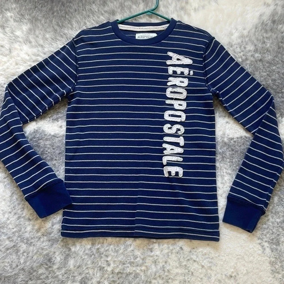 🔥4/$20 Aeropostale Long Sleeve  Waffle Shirt - Picture 1 of 9